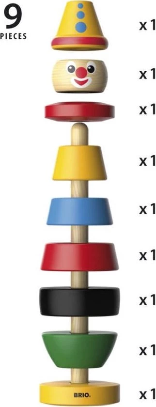 BRIO Stapelclown - 30120 5 BRIO Stapelclown - 30120 - Afbeelding 5