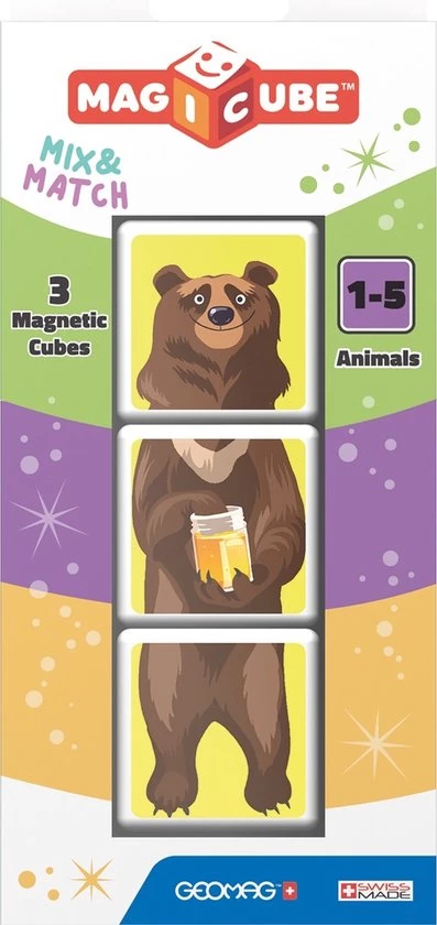 Geomag MagiCube Animals - 3 Delig 3 Geomag MagiCube Animals - 3 Delig - Afbeelding 3