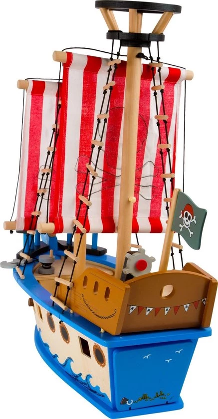 Small Foot Company Small Foot Piratenschip Jack Hout Rood 67 X 52 Cm 3 Small Foot Company Small Foot Piratenschip Jack Hout Rood 67 X 52 Cm - Afbeelding 3