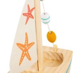 Small Foot Company Small Foot Zeilbootje Zeester Junior 17 X 8,5 Cm Hout/textiel -Duurzamer-speelgoed Winkel 438x840