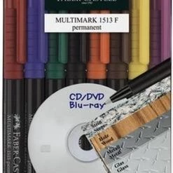 Faber-Castell Marker Faber Castell Multimark Permanent F Etui Met 8 Stuks FC-151309