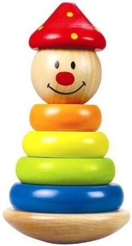 Hape Houten Stapeltoren Clown 16,5 Cm 6 Hape Houten Stapeltoren Clown 16,5 Cm - Afbeelding 6