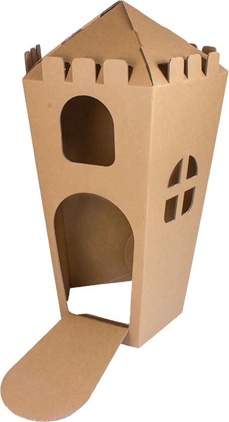 Kartonnen Speel Kasteel - Speelhuisje - Sinterklaas Cadeau - Hobbykarton - KarTent 1 Kartonnen Speel Kasteel - Speelhuisje - Sinterklaas Cadeau - Hobbykarton - KarTent