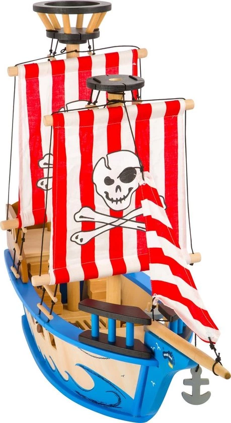 Small Foot Company Small Foot Piratenschip Jack Hout Rood 67 X 52 Cm 2 Small Foot Company Small Foot Piratenschip Jack Hout Rood 67 X 52 Cm - Afbeelding 2