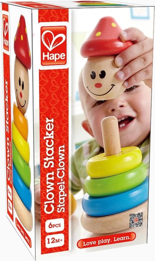 Hape Houten Stapeltoren Clown 16,5 Cm 5 Hape Houten Stapeltoren Clown 16,5 Cm - Afbeelding 5
