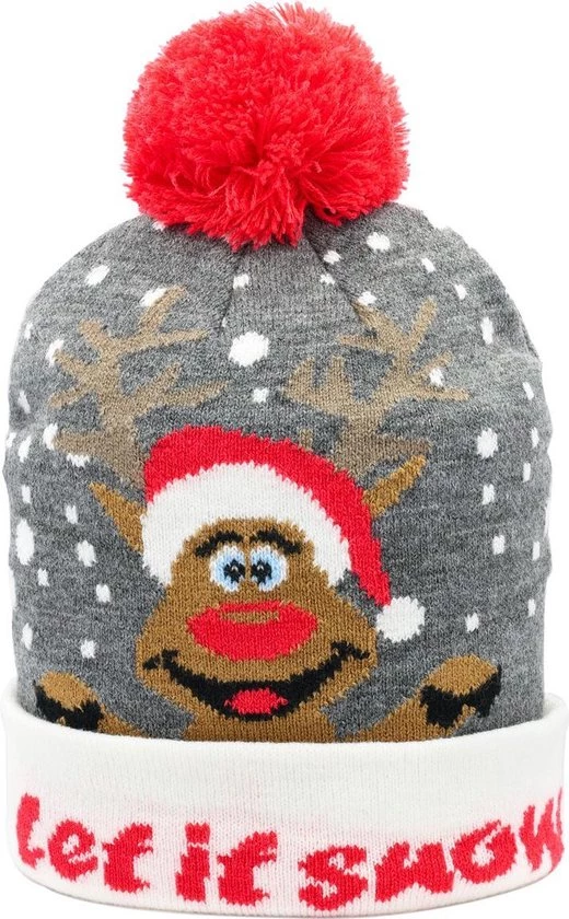JAP Christmas JAP Kerstmuts - Kerst Beanie Voor Volwassenen En Kinderen - Rudolf - Let It Snow 1 JAP Christmas JAP Kerstmuts - Kerst Beanie Voor Volwassenen En Kinderen - Rudolf - Let It Snow