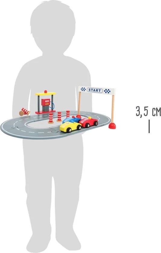 Small Foot Company Houten Racebaan Met Speelset - Geel 5 Small Foot Company Houten Racebaan Met Speelset - Geel - Afbeelding 5