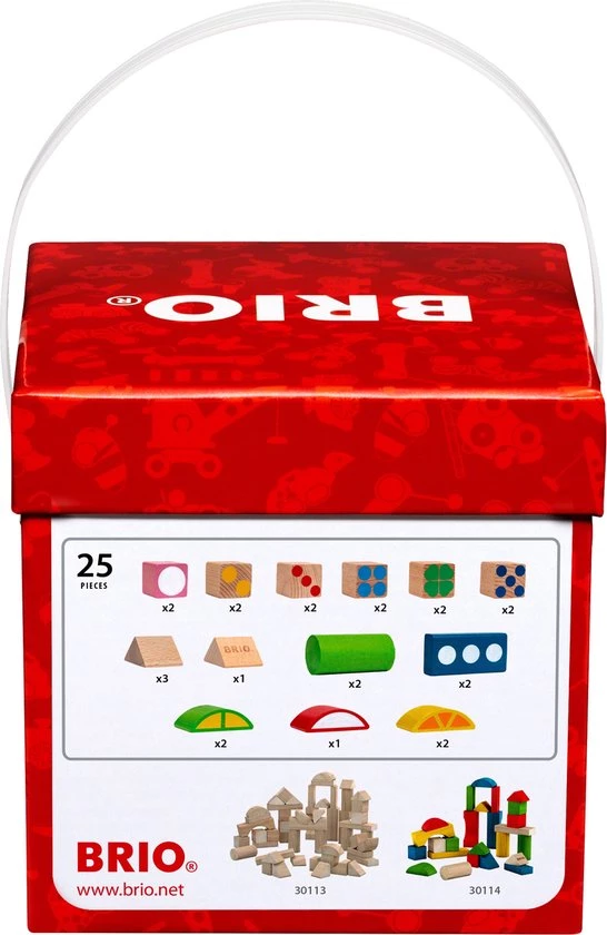 BRIO 25 Houten Blokken Met Patroon - 30112 5 BRIO 25 Houten Blokken Met Patroon - 30112 - Afbeelding 5