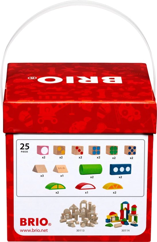 BRIO 25 Houten Blokken Met Patroon - 30112 7 BRIO 25 Houten Blokken Met Patroon - 30112 - Afbeelding 7