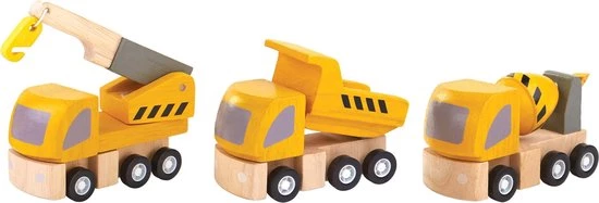 Plantoys Werfvoertuigen - Set Van 3 1 Plantoys Werfvoertuigen - Set Van 3
