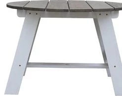 AXI 3-delig Picknickset Rond Grijs/wit - Voor Kinderen - FSC Hout - Tafel Incl. 2 Krukjes