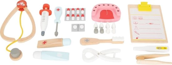 Small Foot Company Dokter En Tandarts 2-in-1 Set - Houten Speelgoed Vanaf 3 Jaar 2 Small Foot Company Dokter En Tandarts 2-in-1 Set - Houten Speelgoed Vanaf 3 Jaar - Afbeelding 2