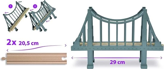 Eichhorn Houten Trein Hangbrug 100001510 3 Eichhorn Houten Trein Hangbrug 100001510 - Afbeelding 3