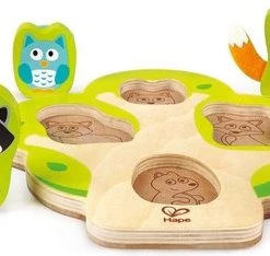 Hape Vormenpuzzel Who's In The Tree Junior Hout 4 Stukjes