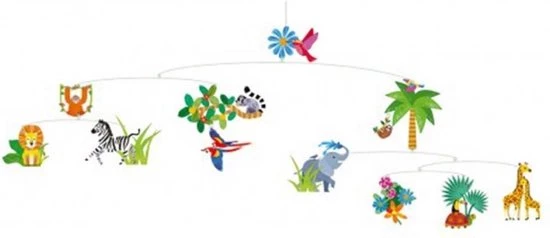 DJECO Mobiel Oerwoud Amazone - De Wereld Van De Jungle 1 DJECO Mobiel Oerwoud Amazone - De Wereld Van De Jungle