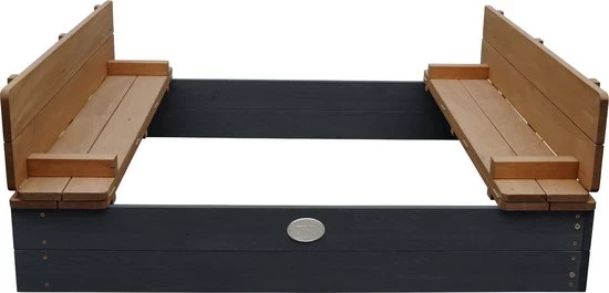 AXI Ella XL Houten Zandbak In Antraciet/Bruin- Met Zitbankjes En Deksel - FSC Hout - 120x120x20cm - Zandbak Voor Kinderen 11 AXI Ella XL Houten Zandbak In Antraciet/Bruin- Met Zitbankjes En Deksel - FSC Hout - 120x120x20cm - Zandbak Voor Kinderen - Afbeelding 11