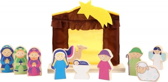 Small Foot Company Small Foot Kerststal Junior Hout/textiel 14-delig 1 Small Foot Company Small Foot Kerststal Junior Hout/textiel 14-delig