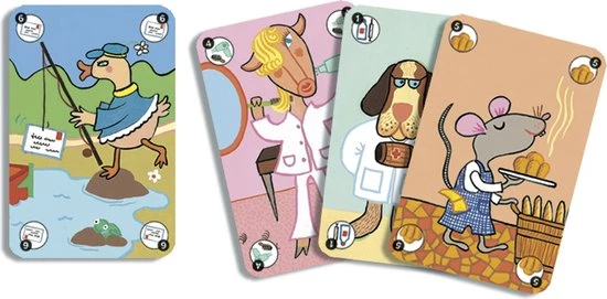 Djeco - Djeco Kwartet Kaartspel Happy Family 3 Djeco - Djeco Kwartet Kaartspel Happy Family - Afbeelding 3