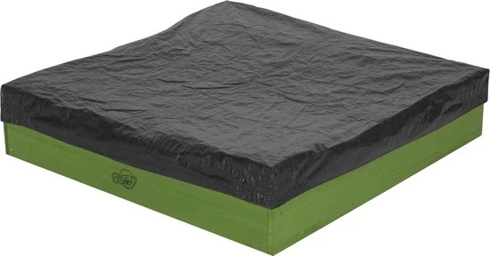 Sunny Daisy Houten Zandbak In Groen - Incl. Beschermhoes - FSC Hout - Zandbak Voor Kinderen Met Zitbankjes - 90x90x13,5cm 4 Sunny Daisy Houten Zandbak In Groen - Incl. Beschermhoes - FSC Hout - Zandbak Voor Kinderen Met Zitbankjes - 90x90x13,5cm - Afbeelding 4
