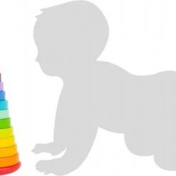 Small Foot Company Small Foot - Stacking Tower Shape-Fitting Rainbow -Duurzamer-speelgoed Winkel 550x304 3