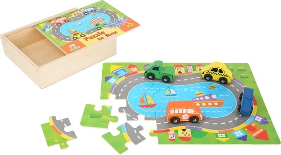 Small Foot Company Puzzelbox Verkeer 1 Small Foot Company Puzzelbox Verkeer