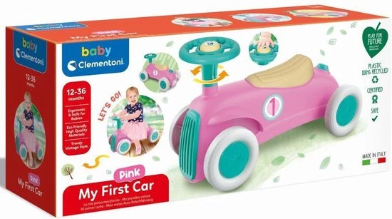 Baby Clementoni - Mijn Eerste Loopauto Roze, Ride On Speelgoedauto, Rijspeelgoed 12 Baby Clementoni - Mijn Eerste Loopauto Roze, Ride On Speelgoedauto, Rijspeelgoed - Afbeelding 12