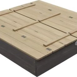 AXI Ella XL Houten Zandbak In Grijs/Bruin - Met Zitbankjes En Deksel - FSC Hout - 120x120x20cm - Zandbak Voor Kinderen -Duurzamer-speelgoed Winkel 550x307 2