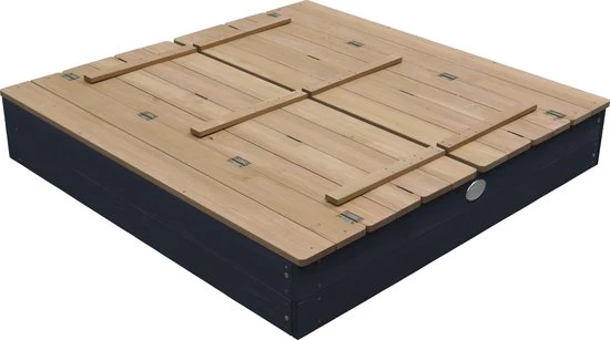 AXI Ella XL Houten Zandbak In Antraciet/Bruin- Met Zitbankjes En Deksel - FSC Hout - 120x120x20cm - Zandbak Voor Kinderen 16 AXI Ella XL Houten Zandbak In Antraciet/Bruin- Met Zitbankjes En Deksel - FSC Hout - 120x120x20cm - Zandbak Voor Kinderen - Afbeelding 16