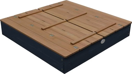 AXI Ella XL Houten Zandbak In Antraciet/Bruin- Met Zitbankjes En Deksel - FSC Hout - 120x120x20cm - Zandbak Voor Kinderen 10 AXI Ella XL Houten Zandbak In Antraciet/Bruin- Met Zitbankjes En Deksel - FSC Hout - 120x120x20cm - Zandbak Voor Kinderen - Afbeelding 10