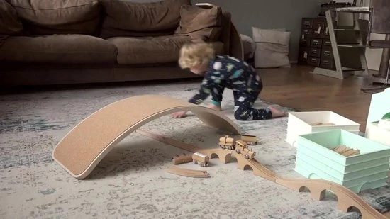 Wobbel - Original - Blank Gelakt Met Vilt - Mosterd (geel) 2 Wobbel - Original - Blank Gelakt Met Vilt - Mosterd (geel) - Afbeelding 2