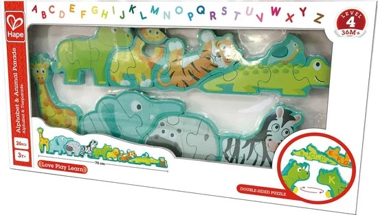 Hape Vormenpuzzel Dieren En Alfabet Hout 78 Cm 26-delig 6 Hape Vormenpuzzel Dieren En Alfabet Hout 78 Cm 26-delig - Afbeelding 6