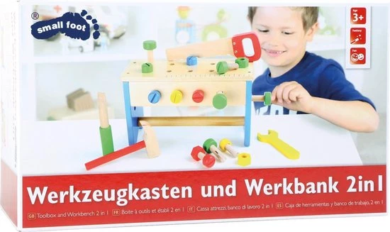 Small Foot Company Small Foot Gereedschapskist En Werkbank 30-delig 4 Small Foot Company Small Foot Gereedschapskist En Werkbank 30-delig - Afbeelding 4