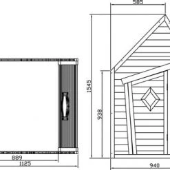 AXI Cabin Speelhuis In Grijs/Wit - Speelhuisje Voor De Tuin / Buiten - FSC Hout - Tuinhuisje Voor Kinderen - 10 Jaar Garantie -Duurzamer-speelgoed Winkel 550x333 6
