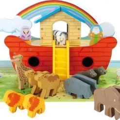 Small Foot Company Wooden Noah's Ark Play Set - Houten Speelgoed Vanaf 3 Jaar