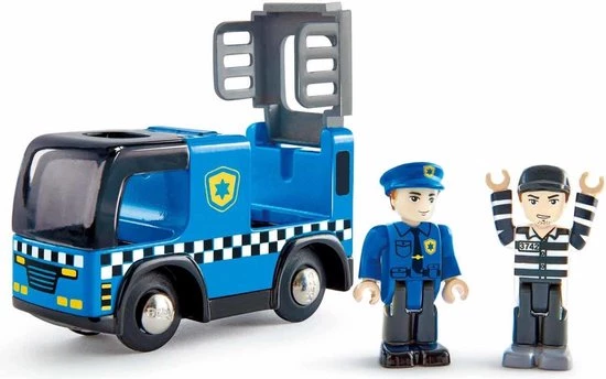 Hape Politieauto Met Sirene Hout 9,5 Cm 1 Hape Politieauto Met Sirene Hout 9,5 Cm