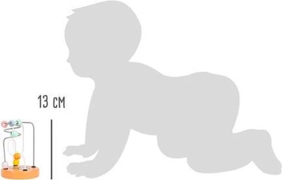 Small Foot Company Pastel Wasbeer Kralenspiraal - Houten Speelgoed Vanaf 1 Jaar 3 Small Foot Company Pastel Wasbeer Kralenspiraal - Houten Speelgoed Vanaf 1 Jaar - Afbeelding 3