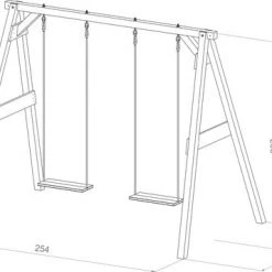 AXI Dubbele Houten Schommel In Bruin - FSC Hout - Vrijstaande Schommelset Met 2 Houten Schommelzitjes - Schommelset Voor Kinderen - 10 Jaar Garantie! -Duurzamer-speelgoed Winkel 550x357 8