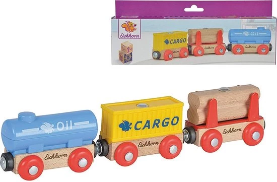 Simba Eichhorn Goederenwagons 3 Delig 3 Simba Eichhorn Goederenwagons 3 Delig - Afbeelding 3
