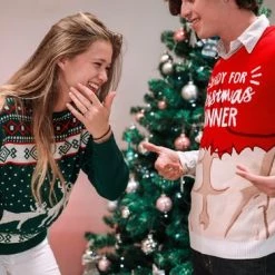 JAP Christmas JAP Foute Kerst Spencer - Ready For Christmas Dinner - Kersttrui Dames & Heren - Kerstcadeau - L - Rood -Duurzamer-speelgoed Winkel 550x366 154