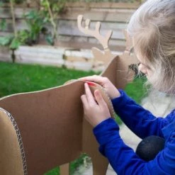 Set Van 2 Kartonnen Rendieren Voor Arrenslee - Kerstdecoratie - Cadeau Van Duurzaam Karton - Hobbykarton - KarTent -Duurzamer-speelgoed Winkel 550x366 60