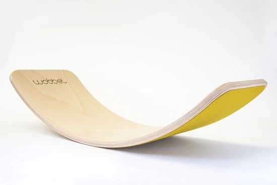 Wobbel - Original - Blank Gelakt Met Vilt - Mosterd (geel) 1 Wobbel - Original - Blank Gelakt Met Vilt - Mosterd (geel)