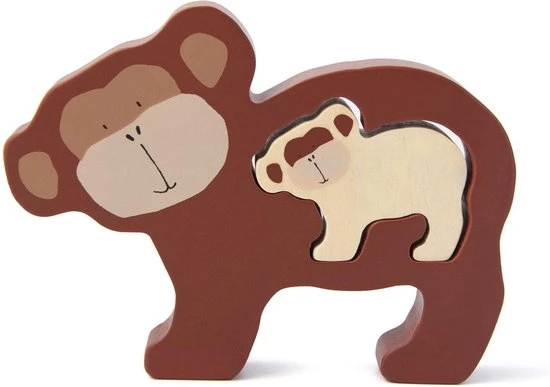 Trixie Houten Babypuzzel | Mr. Monkey | Baby Puzzle | Speelgoed 1 Trixie Houten Babypuzzel | Mr. Monkey | Baby Puzzle | Speelgoed
