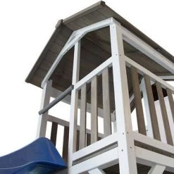 AXI Beach Tower Speeltoestel In Grijs/Wit - Speeltoren Met Zandbak En Witte Glijbaan - FSC Hout - Speelhuis Op Palen Voor De Tuin -Duurzamer-speelgoed Winkel 550x388 10