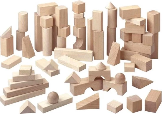 Haba Blokken Blokken Modern Groot Basispakket - 60 Blokken 2 Haba Blokken Blokken Modern Groot Basispakket - 60 Blokken - Afbeelding 2