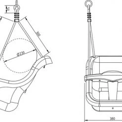 AXI Baby Schommel In Grijs/Wit Met Zitje In Grijs/Wit - FSC Hout - Babyschommel Voor Kindjes Van 9-36 Maanden - Met 4 Grondankers -Duurzamer-speelgoed Winkel 550x392 4