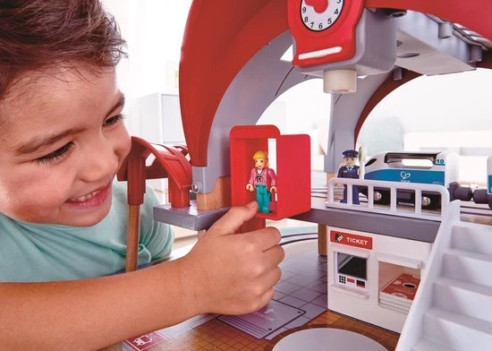 Hape - Grand City Station - Houten Treinset 3 Hape - Grand City Station - Houten Treinset - Afbeelding 3