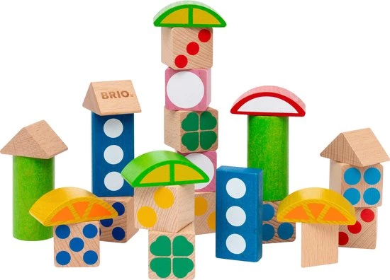 BRIO 25 Houten Blokken Met Patroon - 30112 3 BRIO 25 Houten Blokken Met Patroon - 30112 - Afbeelding 3