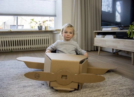 Kartonnen Speelgoed Vliegtuig - Sinterklaas Cadeau - Hobbykarton - KarTent 3 Kartonnen Speelgoed Vliegtuig - Sinterklaas Cadeau - Hobbykarton - KarTent - Afbeelding 3