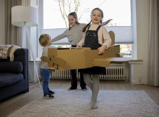 Kartonnen Speelgoed Vliegtuig - Sinterklaas Cadeau - Hobbykarton - KarTent 4 Kartonnen Speelgoed Vliegtuig - Sinterklaas Cadeau - Hobbykarton - KarTent - Afbeelding 4