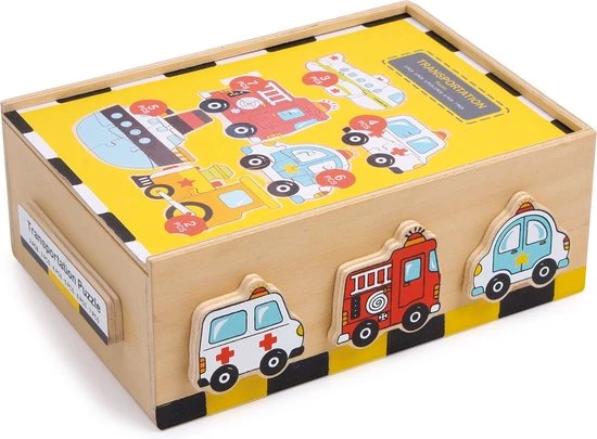 Small Foot Company Small Foot - Vehicles Puzzle Box 2 Small Foot Company Small Foot - Vehicles Puzzle Box - Afbeelding 2